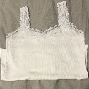 White lace tank top